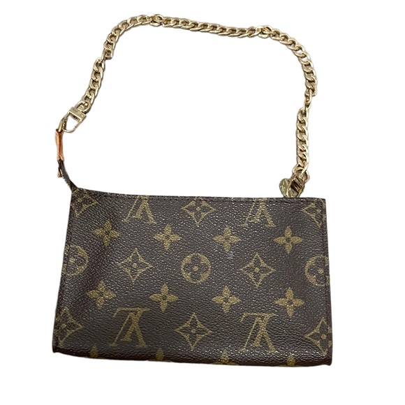 Louis Vuitton Monogram Pochette Pouch Bag with Chain - Picture 3 of 16